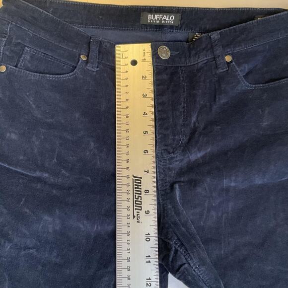 Buffalo David Bitton Women Pants 12/32 Navy Corduroy Supreme Button 32" Inseam - Picture 8 of 11